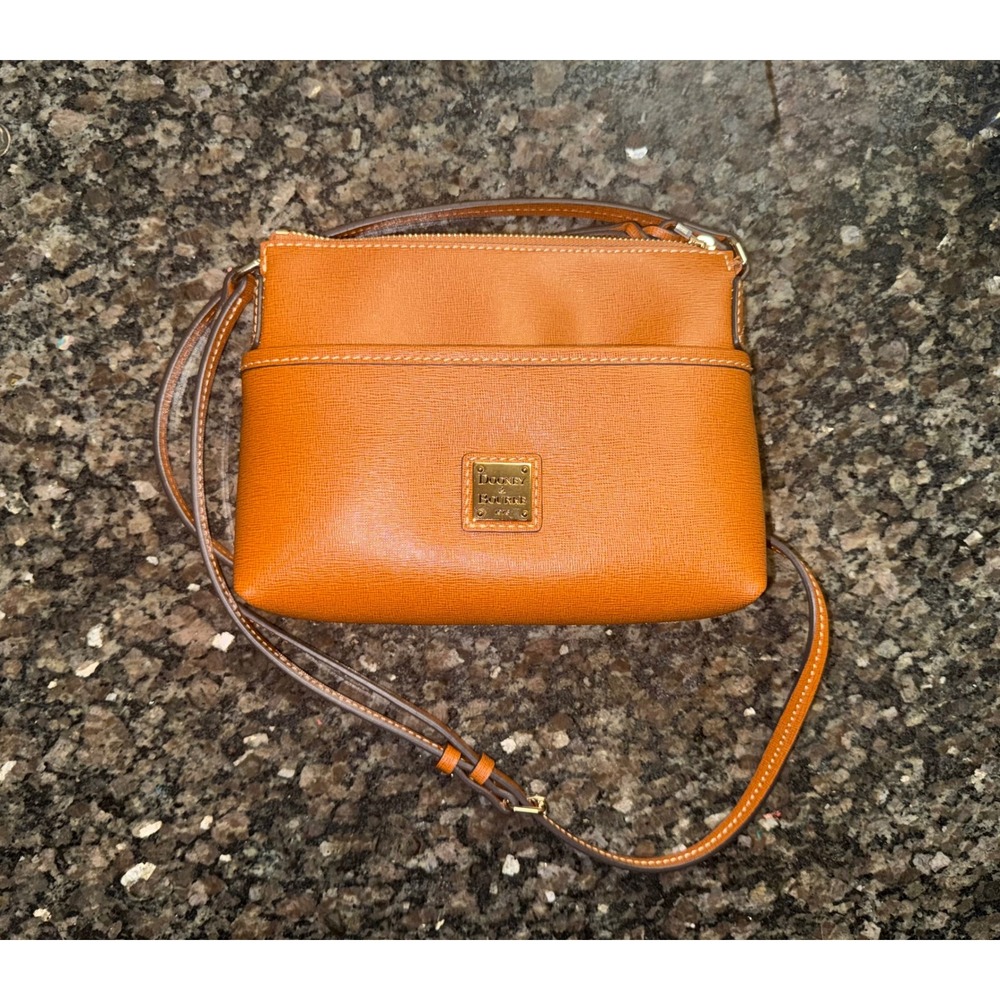 Dooney & Bourke Saffiano Leather Crossbody Bag Ginger Orange BSAFF2340 NANA